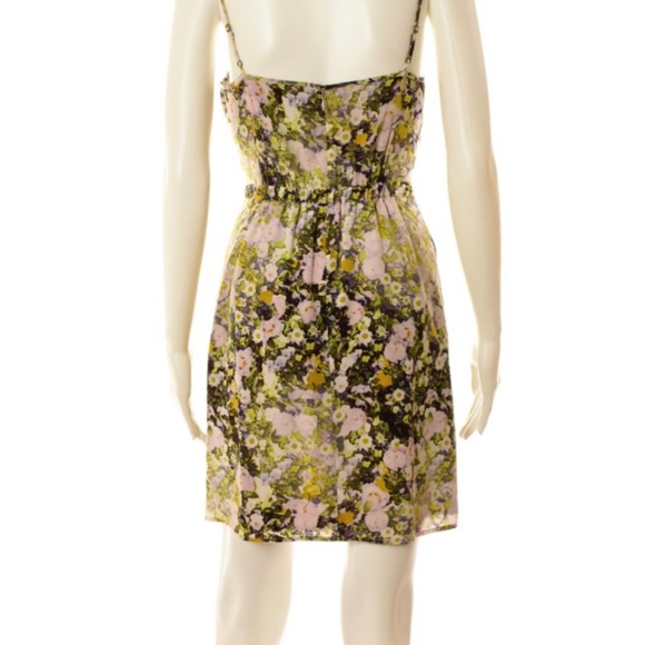 MADEWELL Multicolor Floral Sleeveless Silk Dress Size 0 - Picture 3 of 3